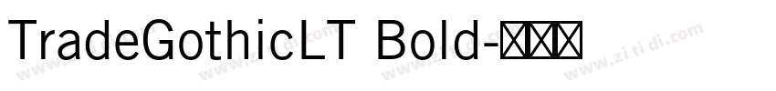 TradeGothicLT Bold字体转换
